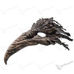 Bird Mask Brown PlagueDr Feather Halloween Cosplay